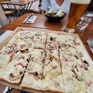 Tarte flambée des Dominicains aux champignons